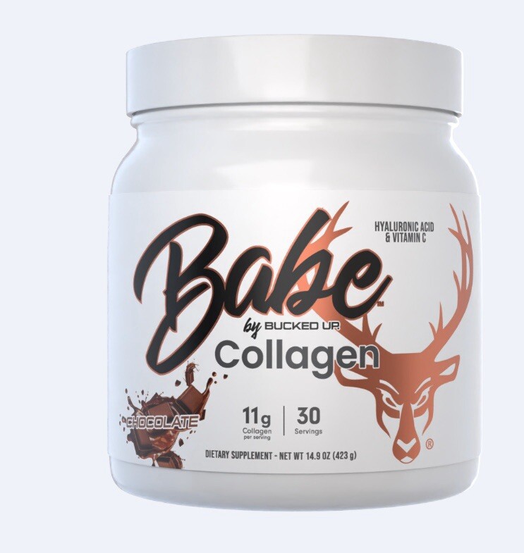 Bucked Up Babe Grass Fed Collagen For Hair, Skin, Nails Chocolate 30 Servings
