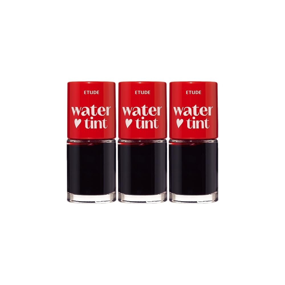 ETUDE Dear Darling Water Tint Cherry Ade 3-Pack Set - Long-Lasting Vivid Lip Stain