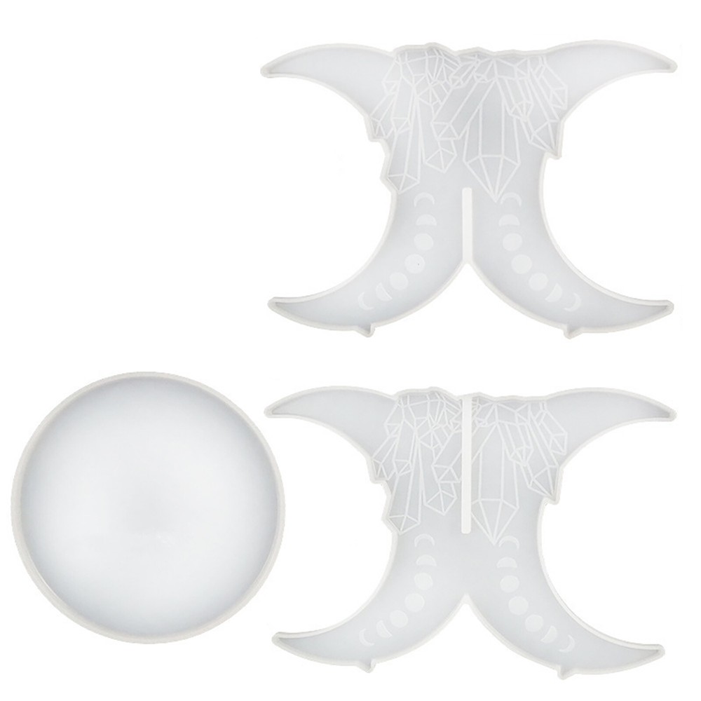 Durable DIY Silicone Resin Casting Mold Round End Table Shelf Stand Epoxy Mould