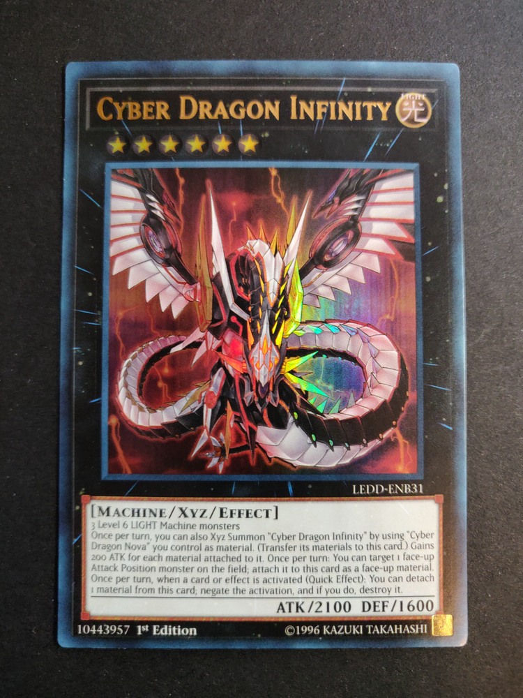 Cyber Dragon Infinity Ultra Rare 1st Edition LEDD-ENB31 Light Play-image