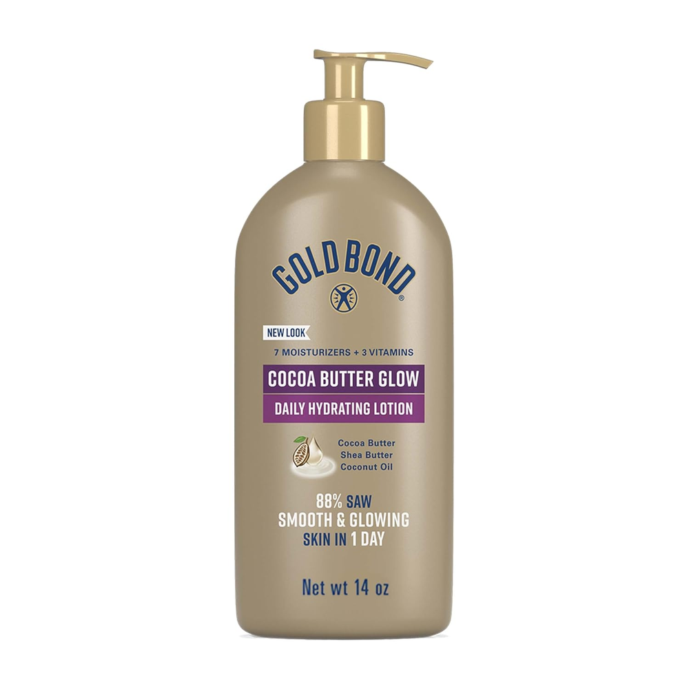 Gold Bond Cocoa Butter Glow Daily Hydrating Lotion with Shea Butter, Cocoa Butte