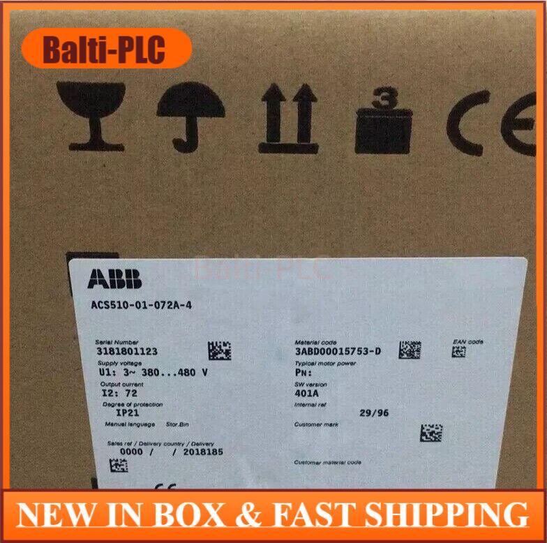 1PCS NEW ACS510-01-072A-4 ABB Frequency Converter ACS510-01-072A-4 No Keypad