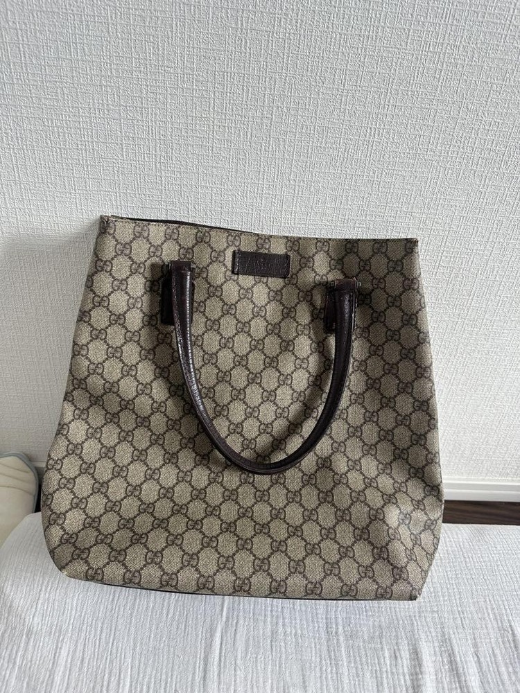 Gucci GG Monogram Beige Canvas Tote Bag