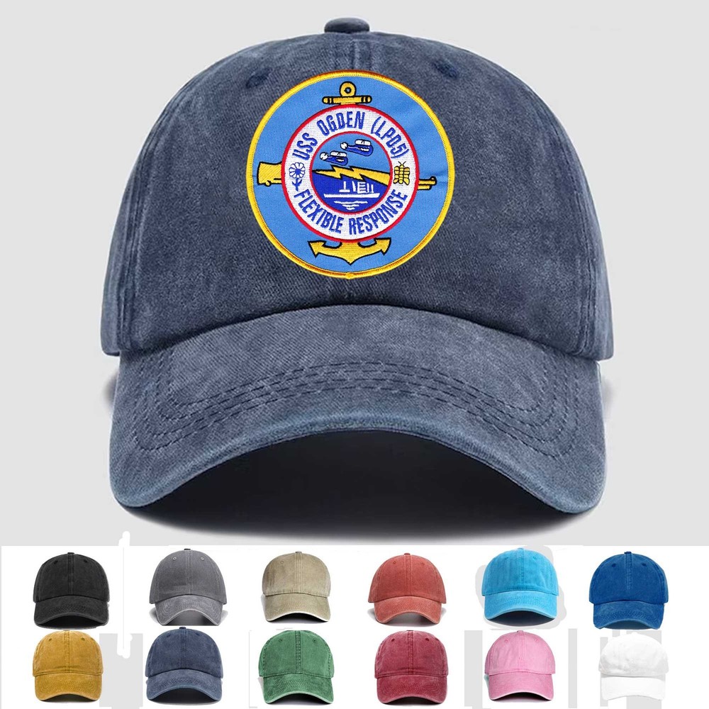 Custom Personalization Embroidered Hat LPD-5 USS Ogden, Veteran Cap, Trucker Hat