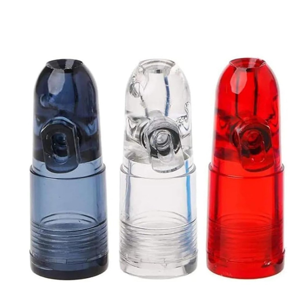 2Pcs Spice Bottle Storage Jars Mixed Color Dispenser Bullet For Snuff Boxes