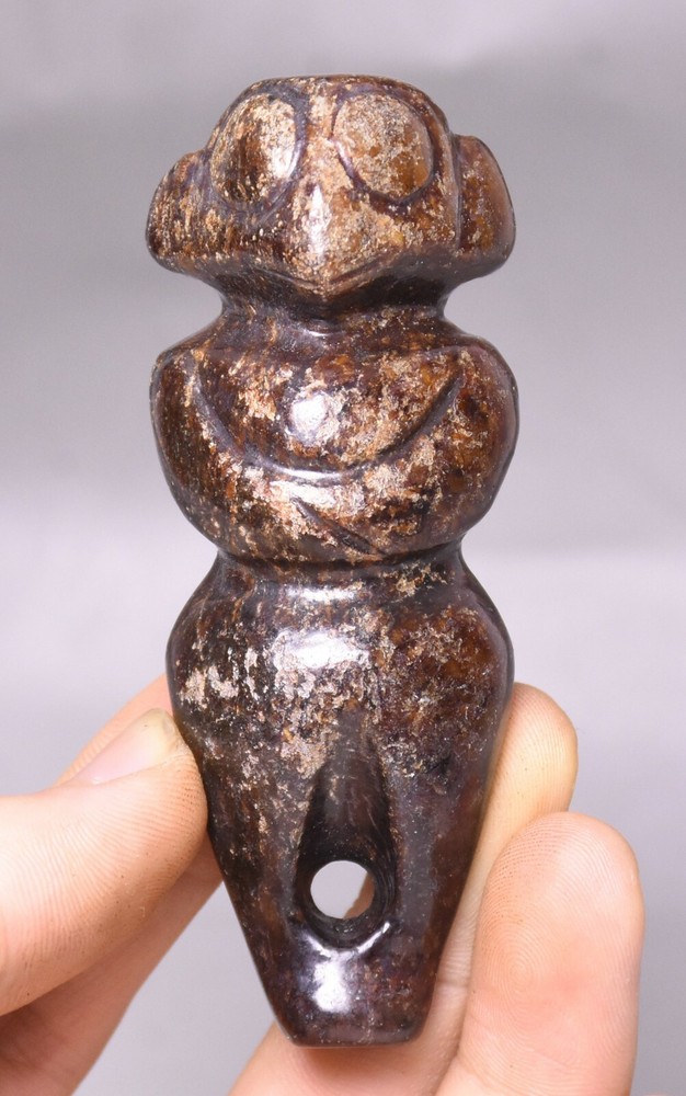 8CM Hongshan Culture Ancient Jade Carved Bird Amulet Pendant