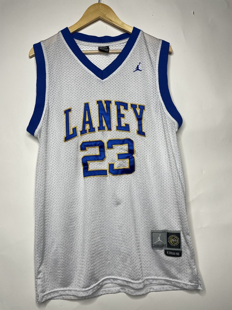 Michael Jordan Laney High School White Basketball Jersey Size Large with TAG
