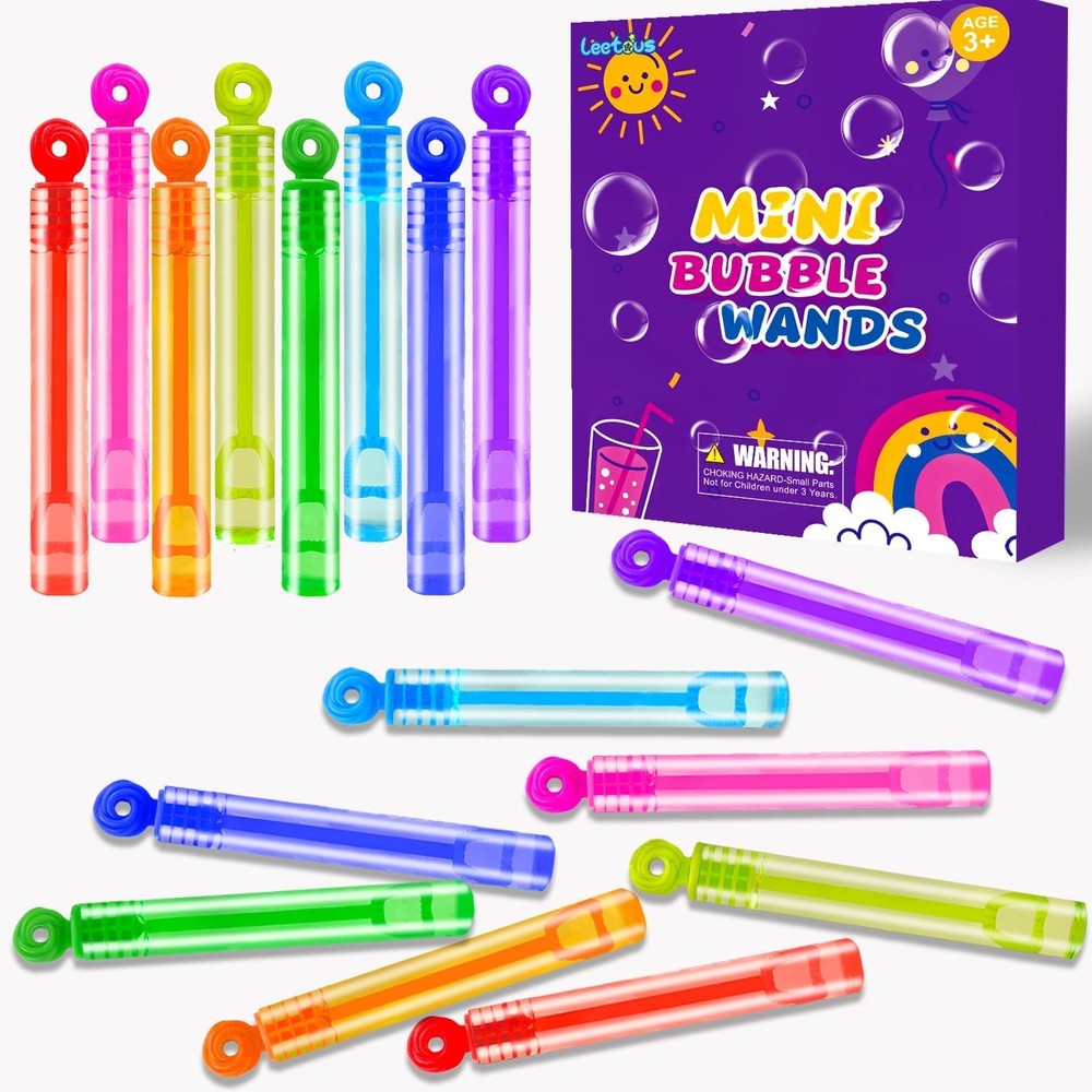 32-Pack Mini Bubble Wand Party Favors for Kids Goodie Bags