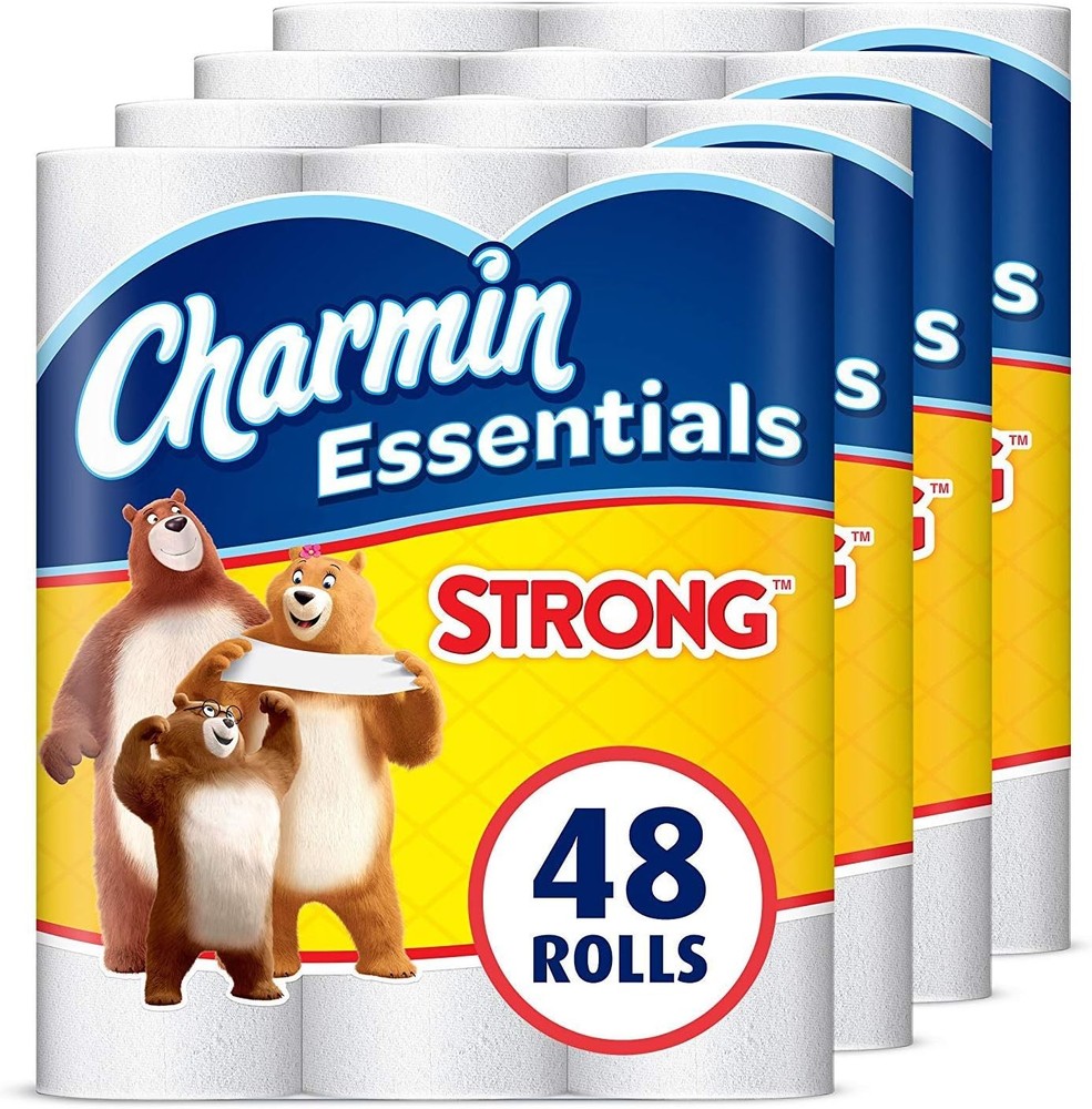 Charmin Essentials Strong 1-Ply Toilet Paper 48 Giant Rolls