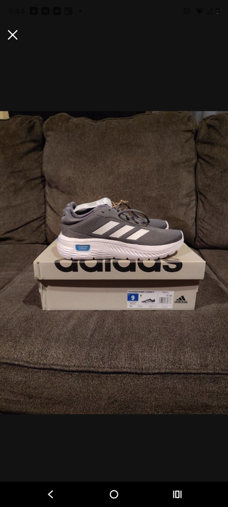 Comfortable men adidas shoes grey and white size 9