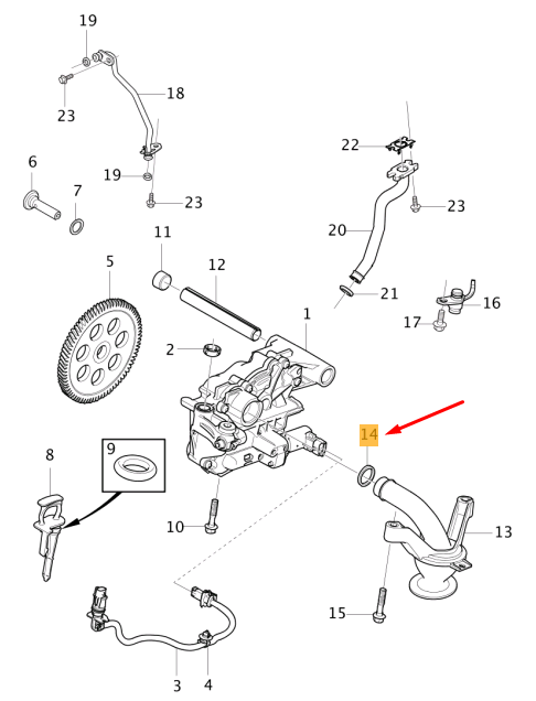 VOLVO XC40 Oil Pump Suction Line O-Ring 32208097 Genuine OEM Part
