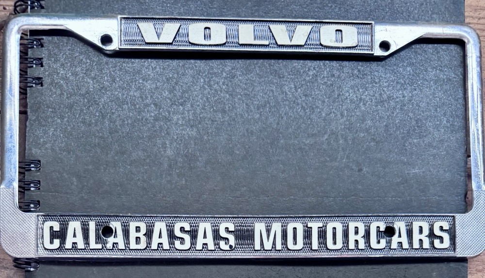 Volvo Of Calabasas California Silver License Plate Frame Front or Rear