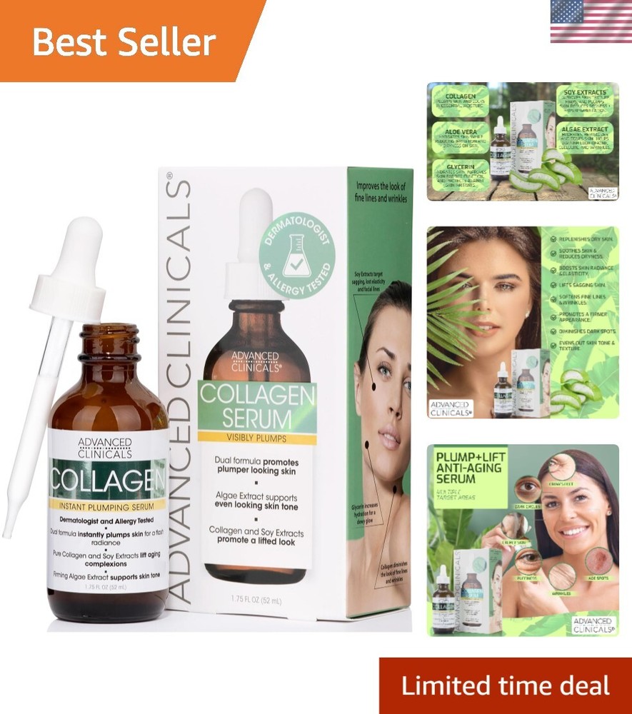 Hydrating Collagen Face Serum for Firmer Skin & Reduced Wrinkles - 1.75 Fl Oz