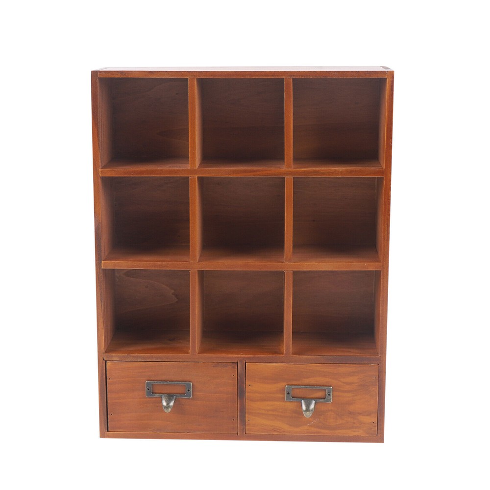 9 Grids Wooden Shelf  Storage  Shelves Office Organizer Cabinet