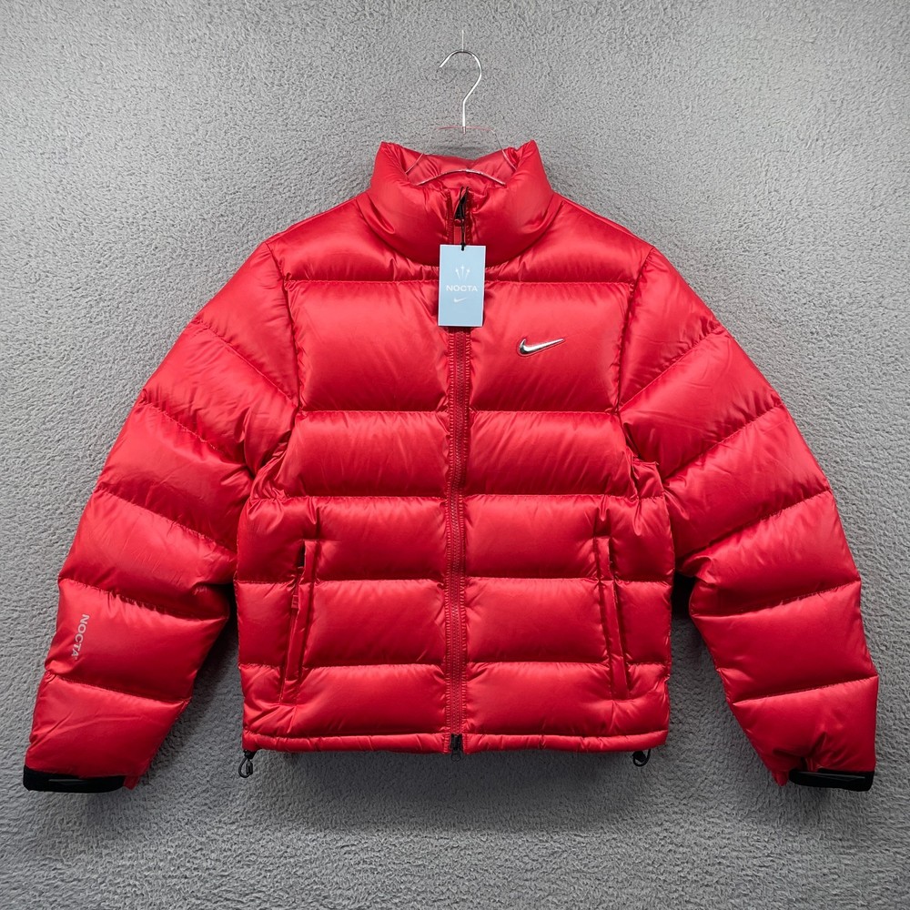 Nike x Nocta Sunset Puffer Jacket Mens Small Red Drake DO2783-657 NWT
