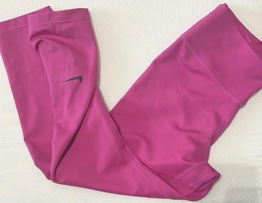 Nike Women's Yoga Dri Fit Luxe High-Waisted 7/8 Leggings Pink, Size Small