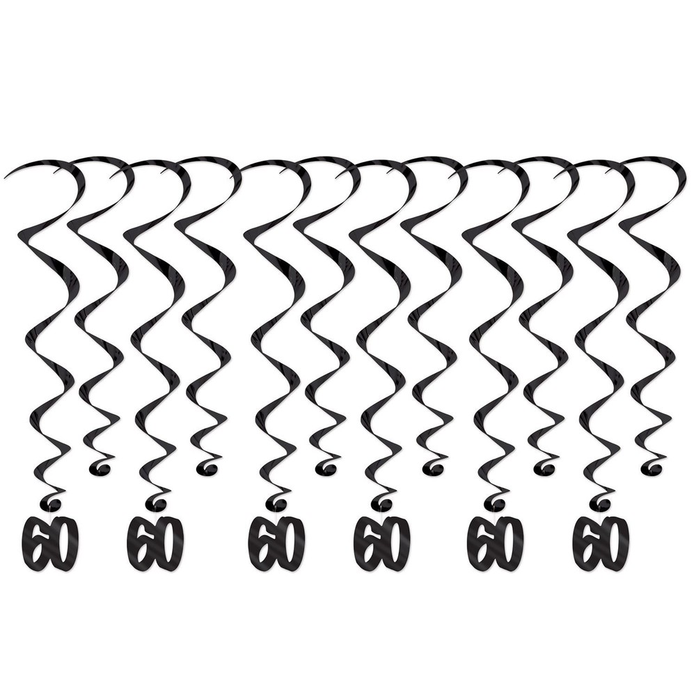 Beistle 60 Black Whirls Over The Hill Party Decorations