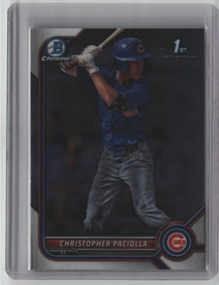 CHRISTOPHER PACIOLLA ROOKIE BOWMAN CHROME 1st BDC-163 22 CHICAGO CUBS FREE SHIP