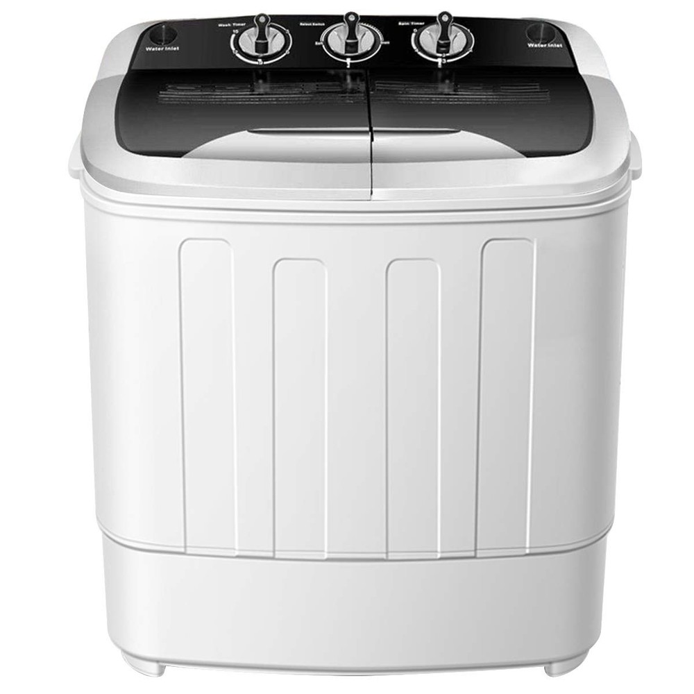 Portable Washing Machine with 13lbs Capacity Twin Tub Washer Dryer Combo for Compact Spaces