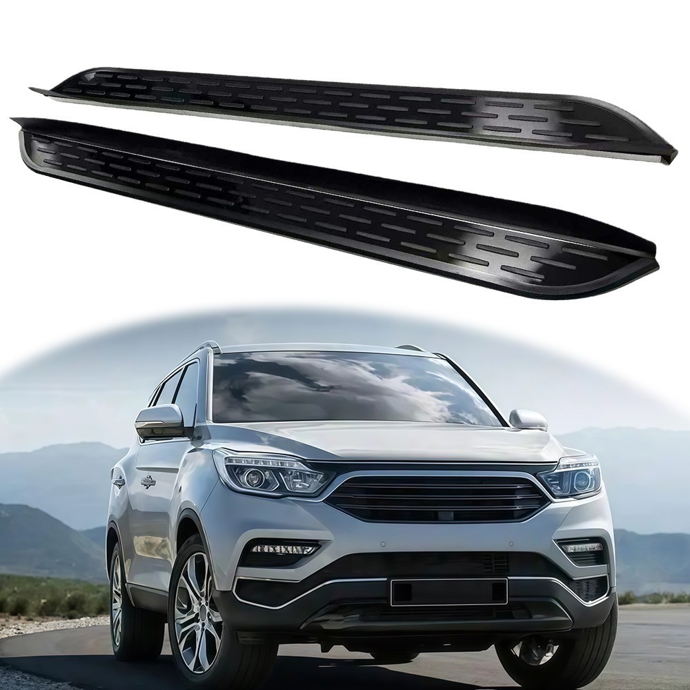 2PCS for SsangYong Rexton 2017-2025 Fixed Side Step Pedal Running Board Nerf Bar