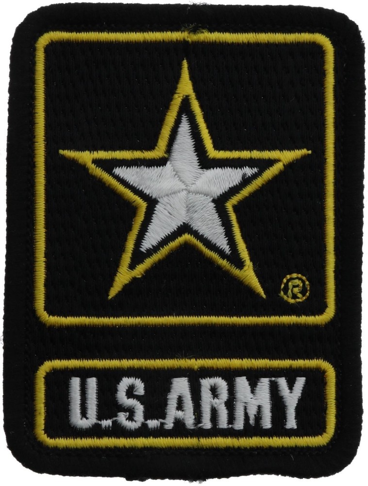 US Army Star 3 x 2  Inch Rectangle Patch AK124 F3D36B
