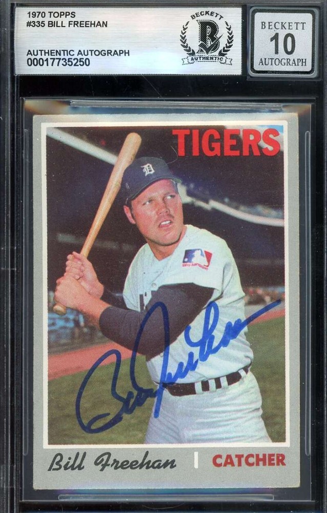 Bill Freehan Gem Mint 10 Beckett BAS Signed 1970 Topps Autograph