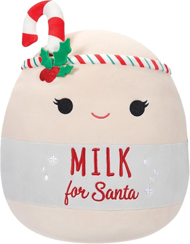 Squishmallows Official KellyToy Christmas Arlene Milk, 12 Inch Plush