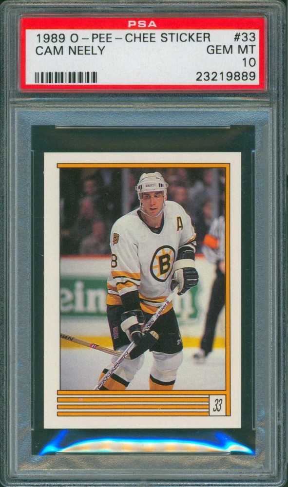 1989-90 O-Pee-Chee Cam Neely #33 Boston Bruins HOF PSA 10 Pop 1 SP