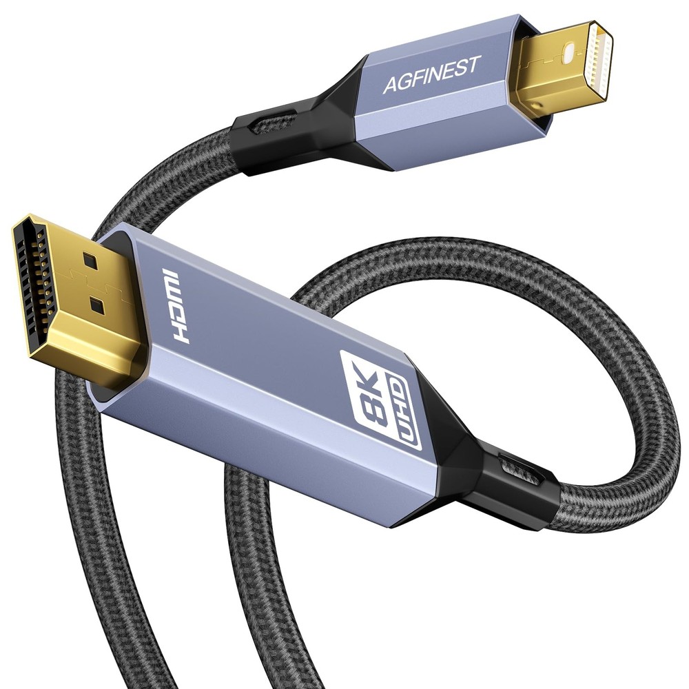Mini DisplayPort to HDMI Cable 6ft - 8K@60Hz 4K@120Hz Unidirectional Mini DP1...
