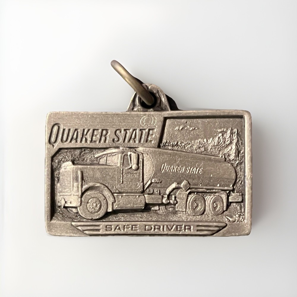 Quaker State Motor Oil Safe Driver Pendant Keychain