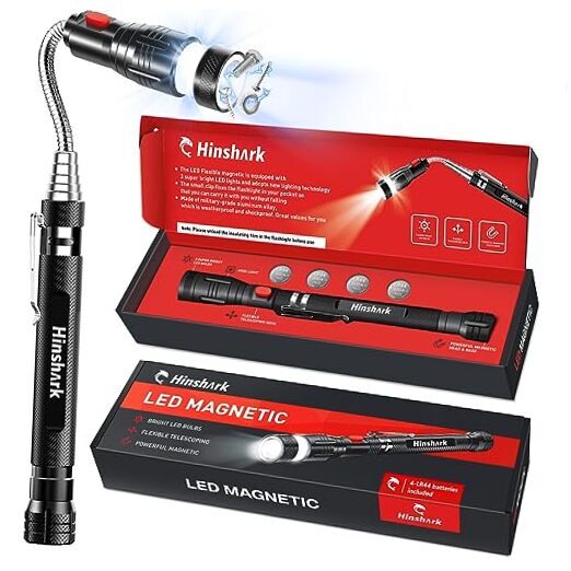 Fathers Day Gifts from Daughter, LED Magnetic Pickup Tool, Dad Gifts from Red-image