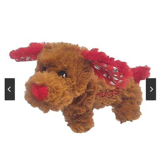 Adorable 7-inch Brown Puppy Plush with Hugs for Valentine's Day