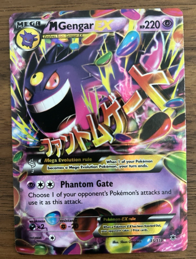 M Gengar EX 35/119 Ultra Rare XY Phantom Forces Pokemon TCG Light Play