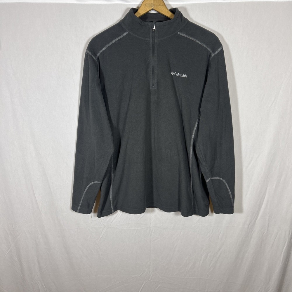 Columbia Men’s Fleece Quarter Zip Pullover Size Large Gray- Warm- Stylish