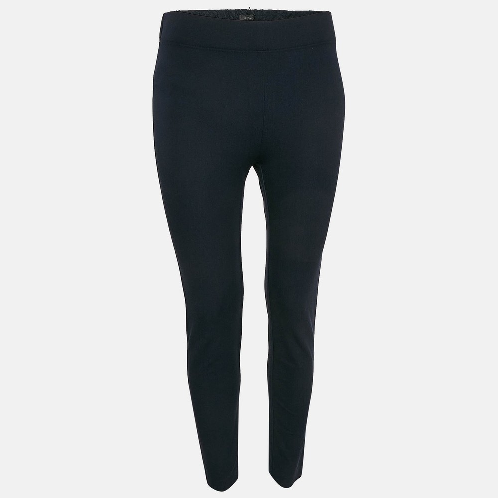Joseph Navy Blue Stretch Gabardine Leggings M