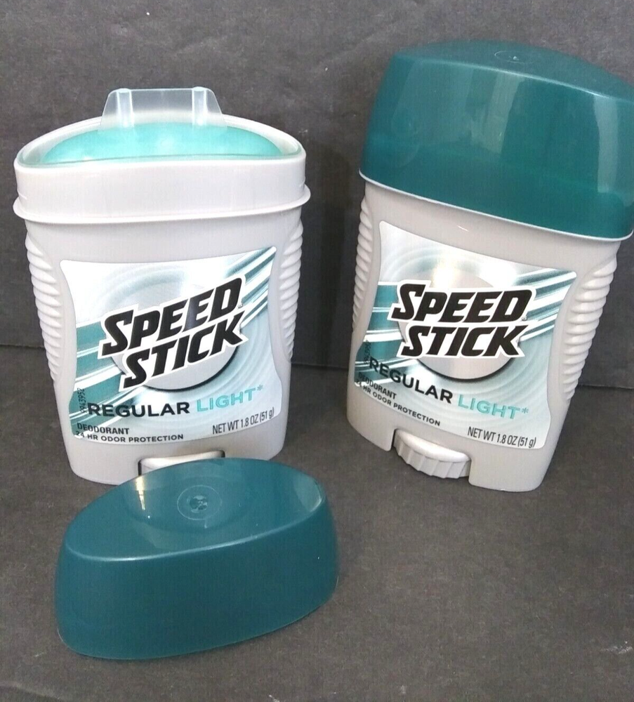Speed Stick Gel Deodorant Mens 1.8 Oz Regular Light 24 Hr Protection Set Of 2