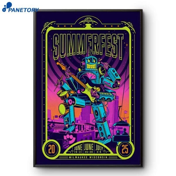 Summerfest 2025 Milwaukee WI Poster Wall Art Fan Gift Home Decor