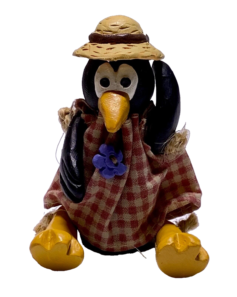 Russ Berrie Vtg Crow Bird 13900 Shelf Sitter 3