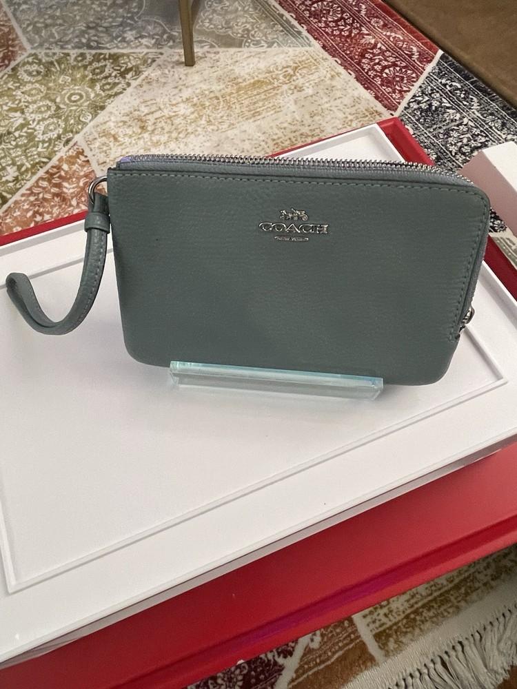 Coach Small Double Zip Wristlet Pre-Owned Luxury Crossbody  