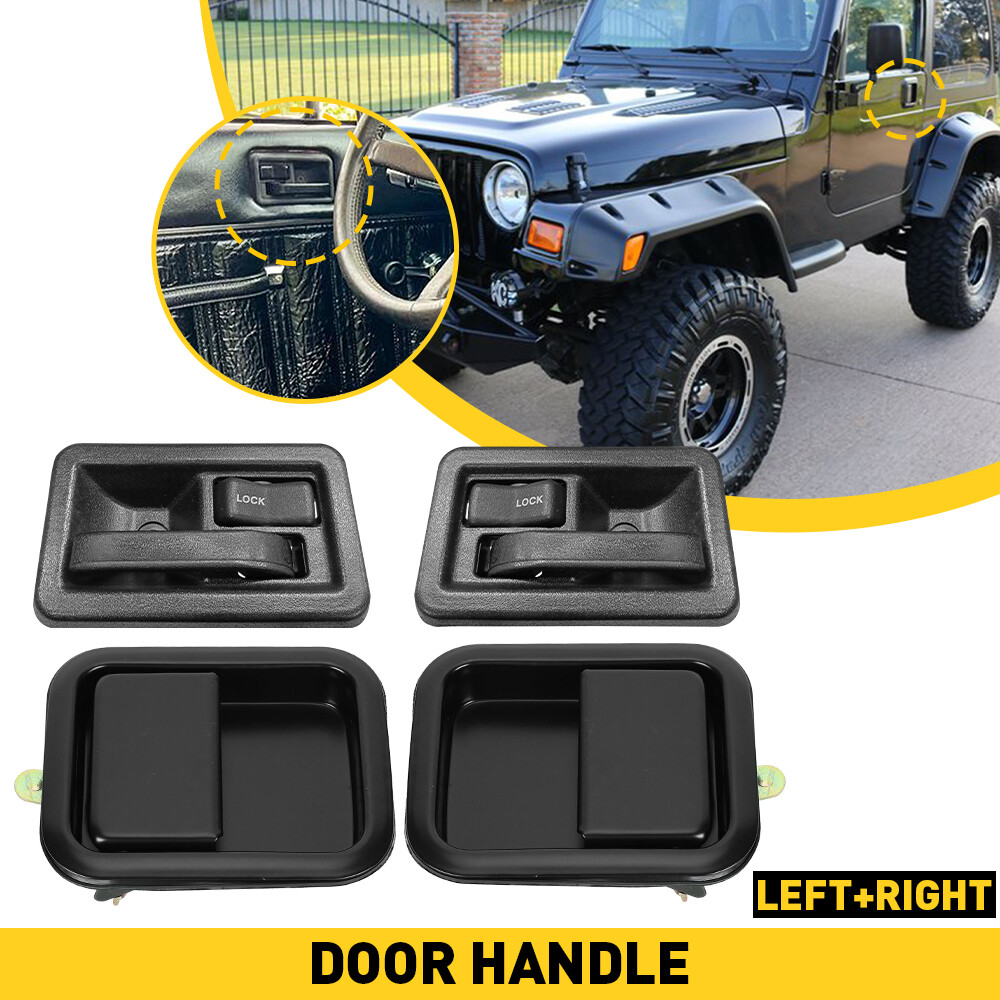 Outside & Inside Door Handle Kit for 91-04 Jeep Wrangler (Set of 4)