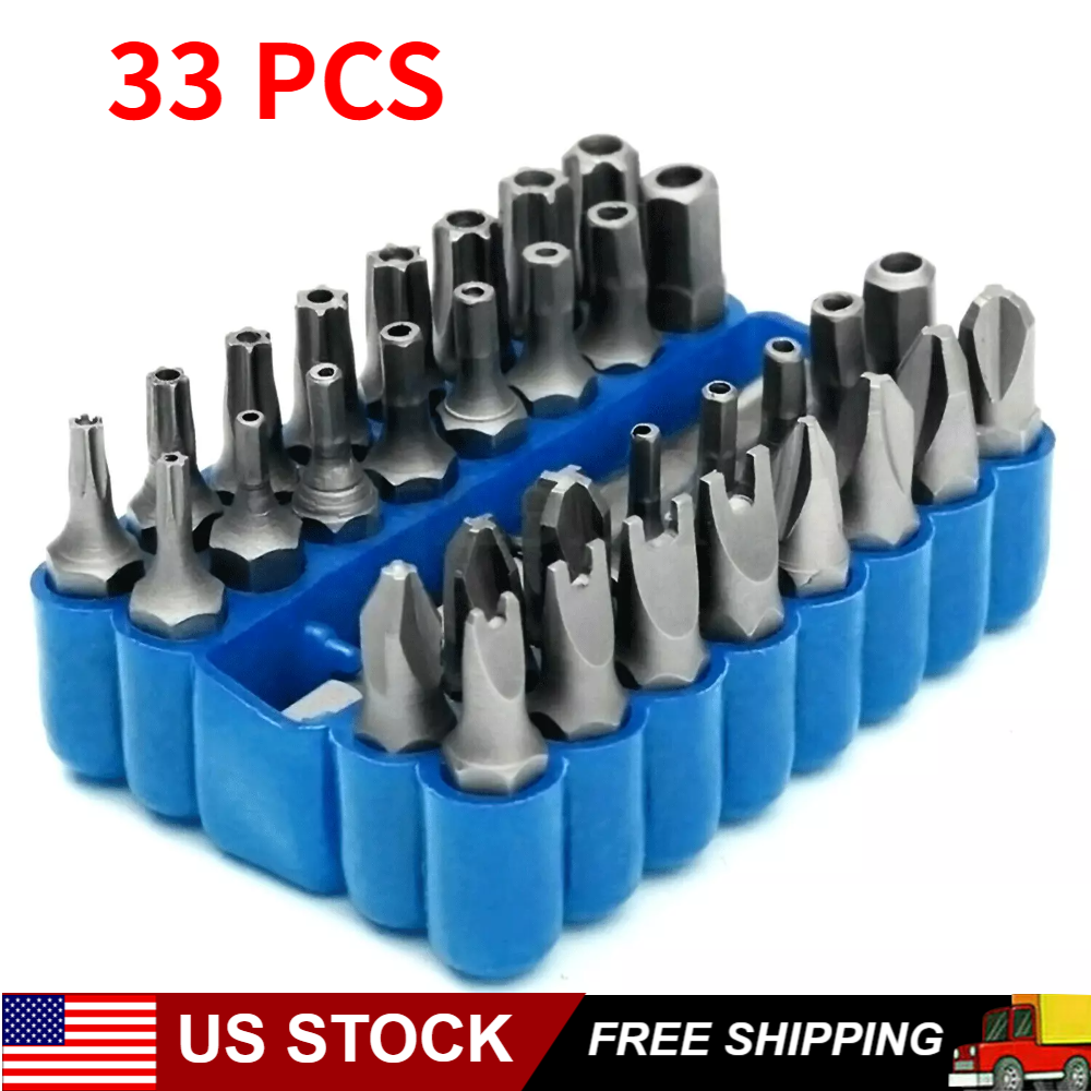 Tamper Proof Security Torq Hex Star Spanner Tri Wing Screwdriver Torx Bit Set 33 Pieces