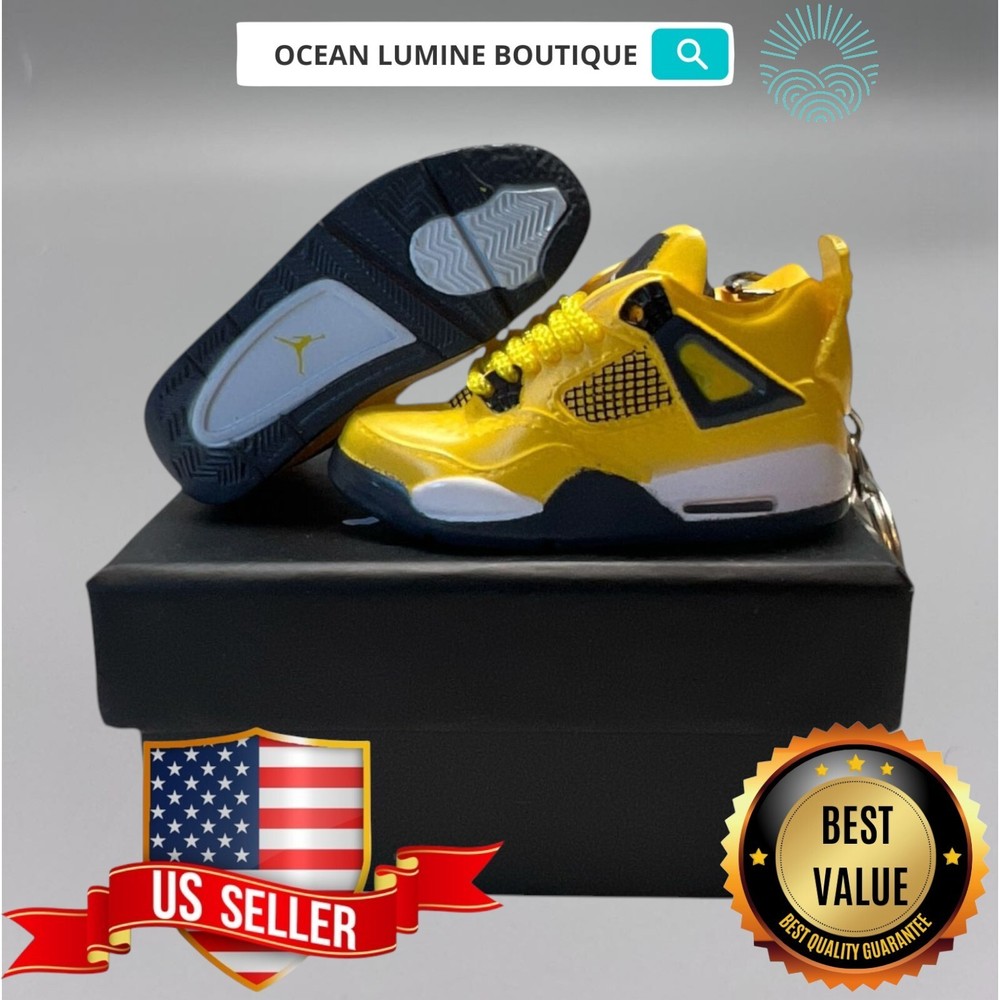 Air Jordan 3D Mini Sneaker Keychain, Shoe Keyring Shoe Box, Display Box Option