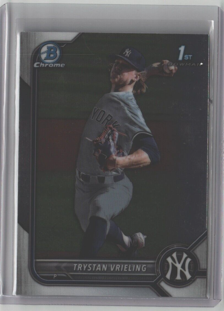 TRYSTAN VRIELING ROOKIE BOWMAN CHROME 1ST BDC-43 2022 NEW YORK YANKEES FREE SHIP