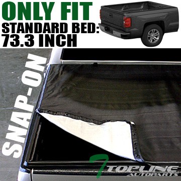 Topline For 2005-2021 Nissan Frontier 6 Ft Bed Hidden Snap Vinyl Tonneau Cover