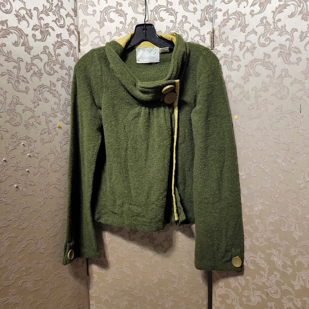 24 HR FLASH SALE! Anthropologie Sparrow Green Cardigan Sweater Size Small S-image