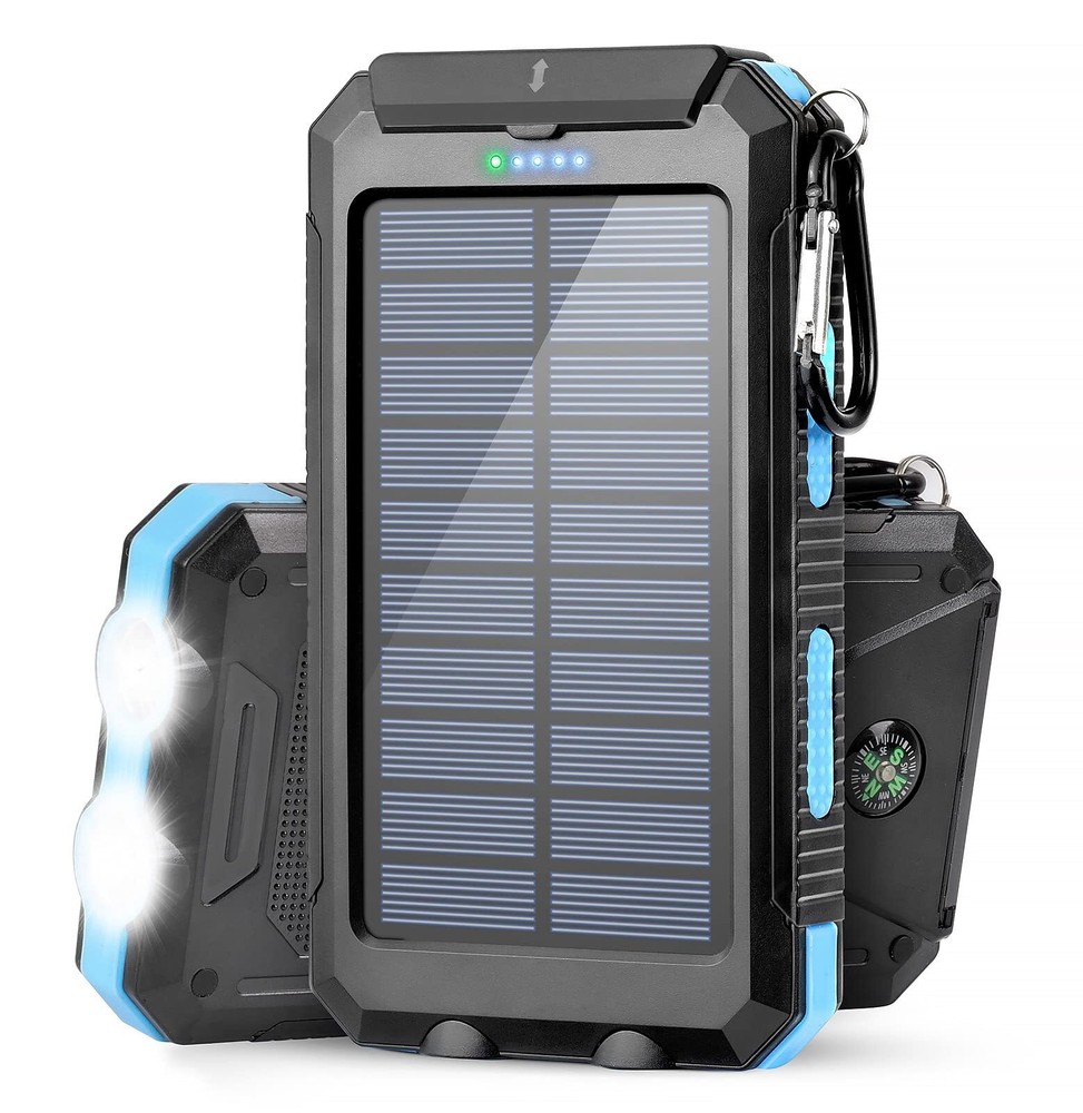 Solar-Power-Bank-Portable-Charger-38800mAh USB C Solar Phone Charger with 4 U...