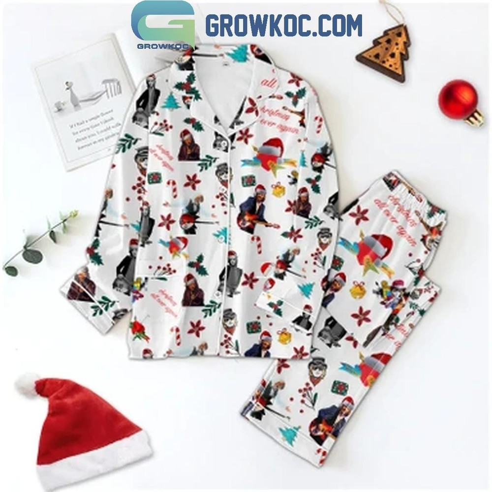 Tom Petty Christmas All Over Again Festive Polyester Pajama Set  