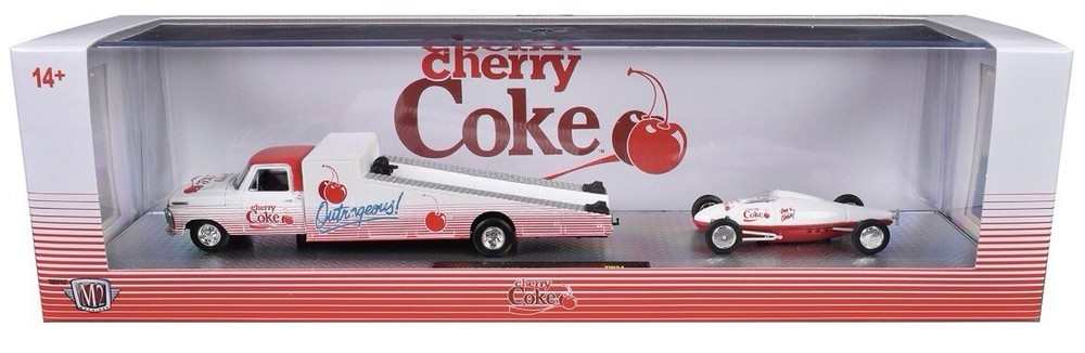 M2 MACHINES AUTO HAULERS 1969 FORD F250 RAMP TRUCK & BELLY TANKER COCA-COLA