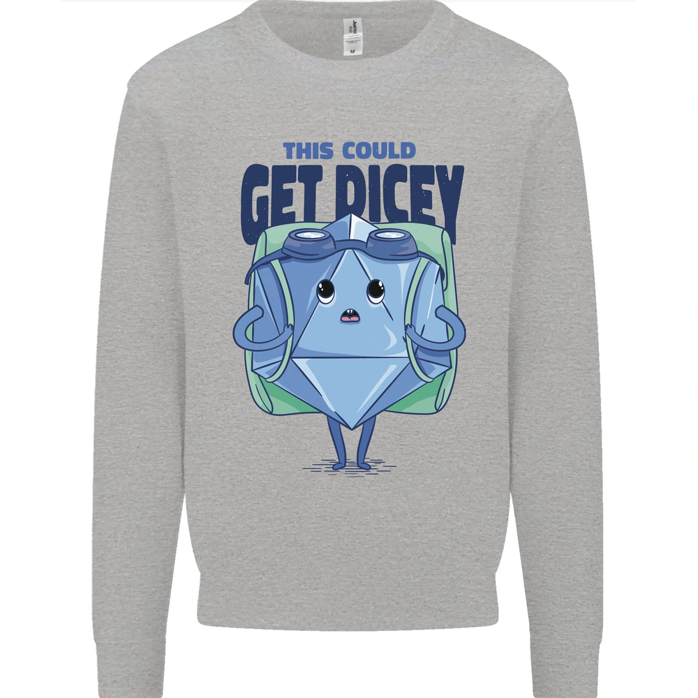 RPG Role Playing Game Get Dicey Funny Mens Sweatshirt Jumper