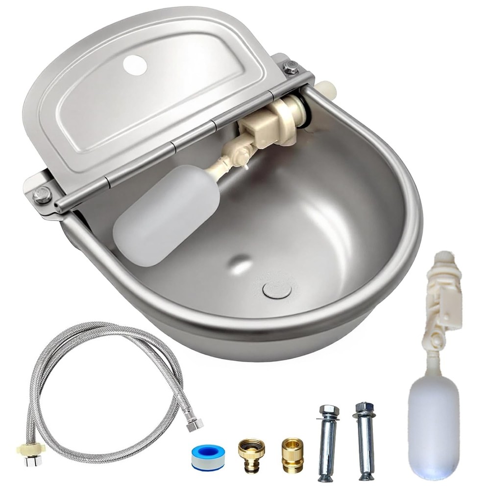 Automatic Water Bowl 304 Stainless Steel Pet Water Dispenser Dog, Feeder Wate...